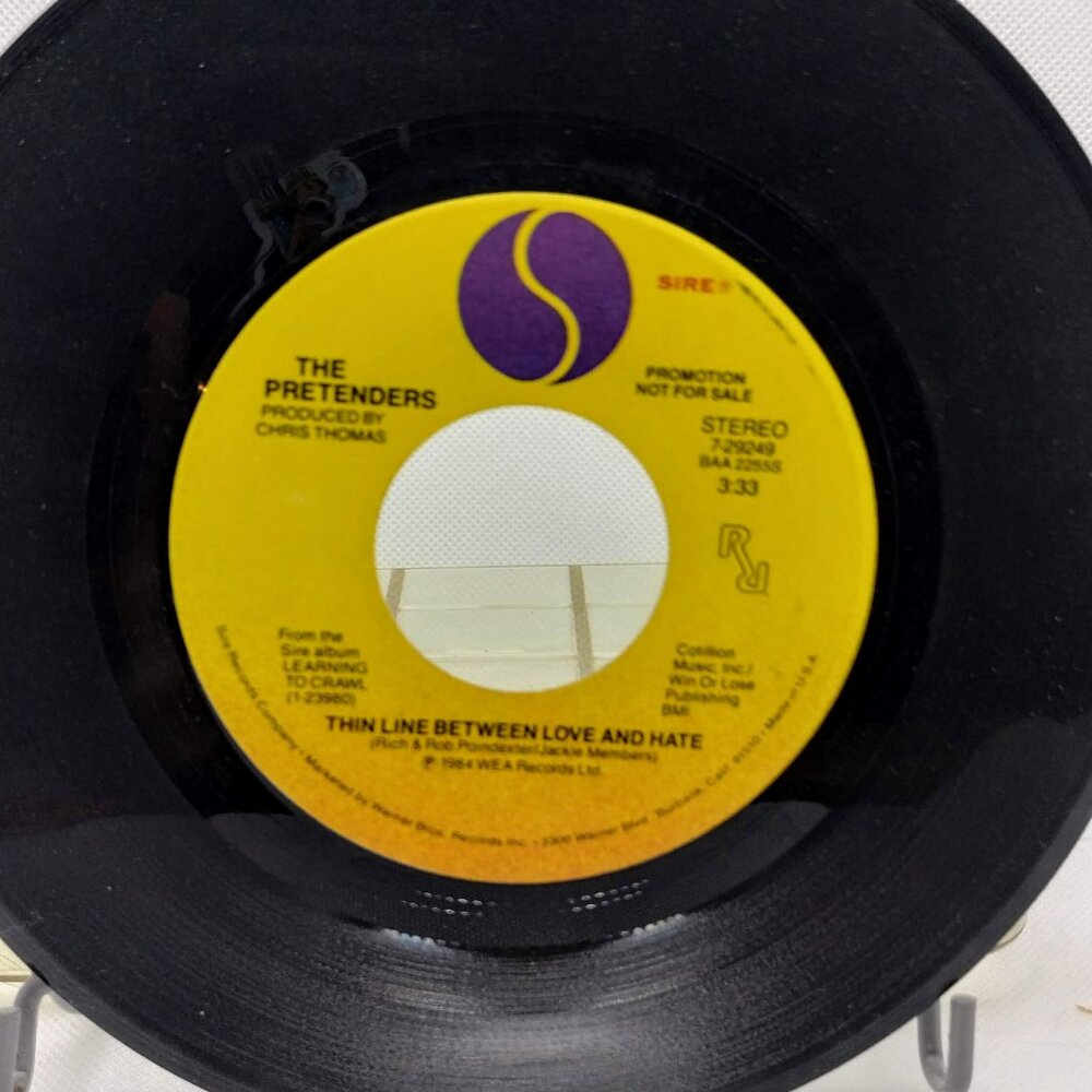 The Pretenders Thin Line Between Love and Hate Promo Vinyl Record 1984